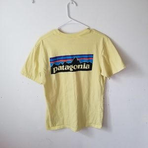 yellow patagonia tee